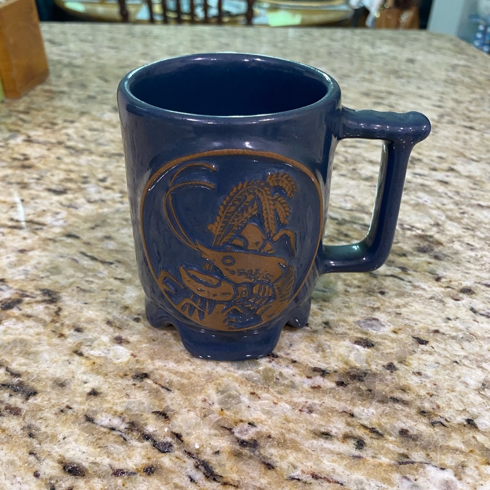 Frankoma USA Pottery C1 Lobster Mug Coffee Cup